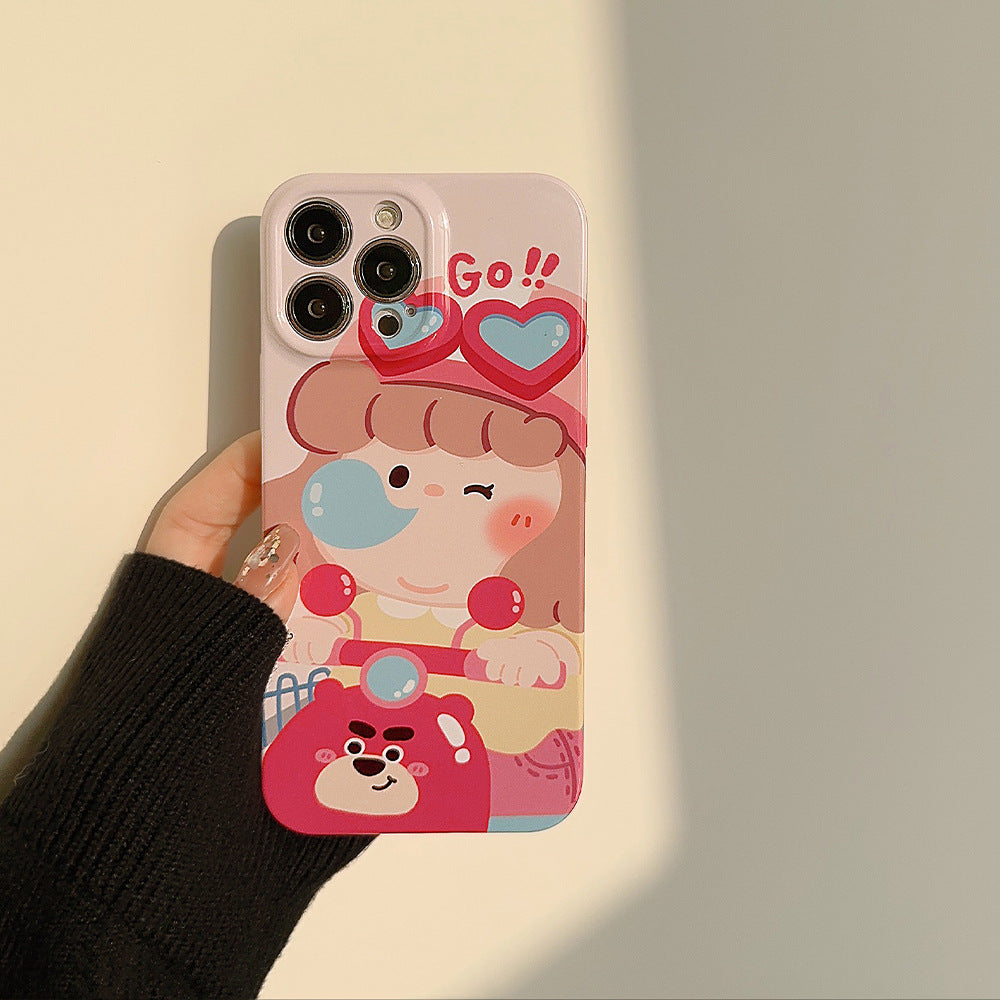 Motorcycle Girl iPhone Case