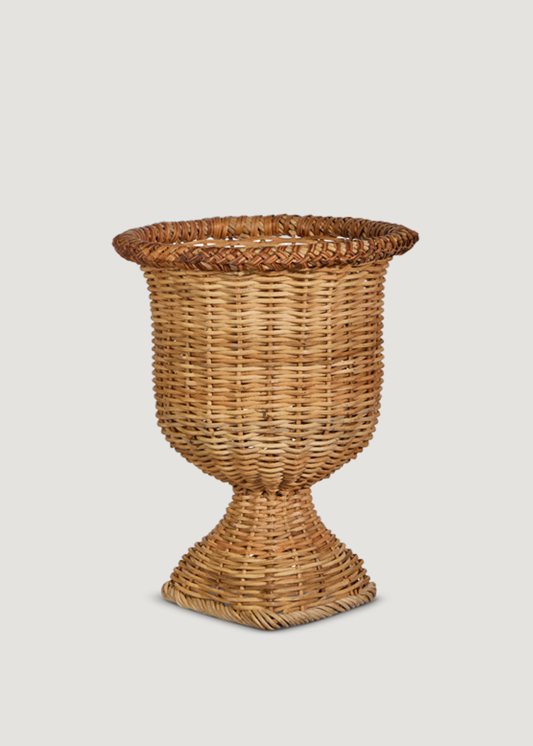 Woven Rattan Urn Planter Pot - 15"