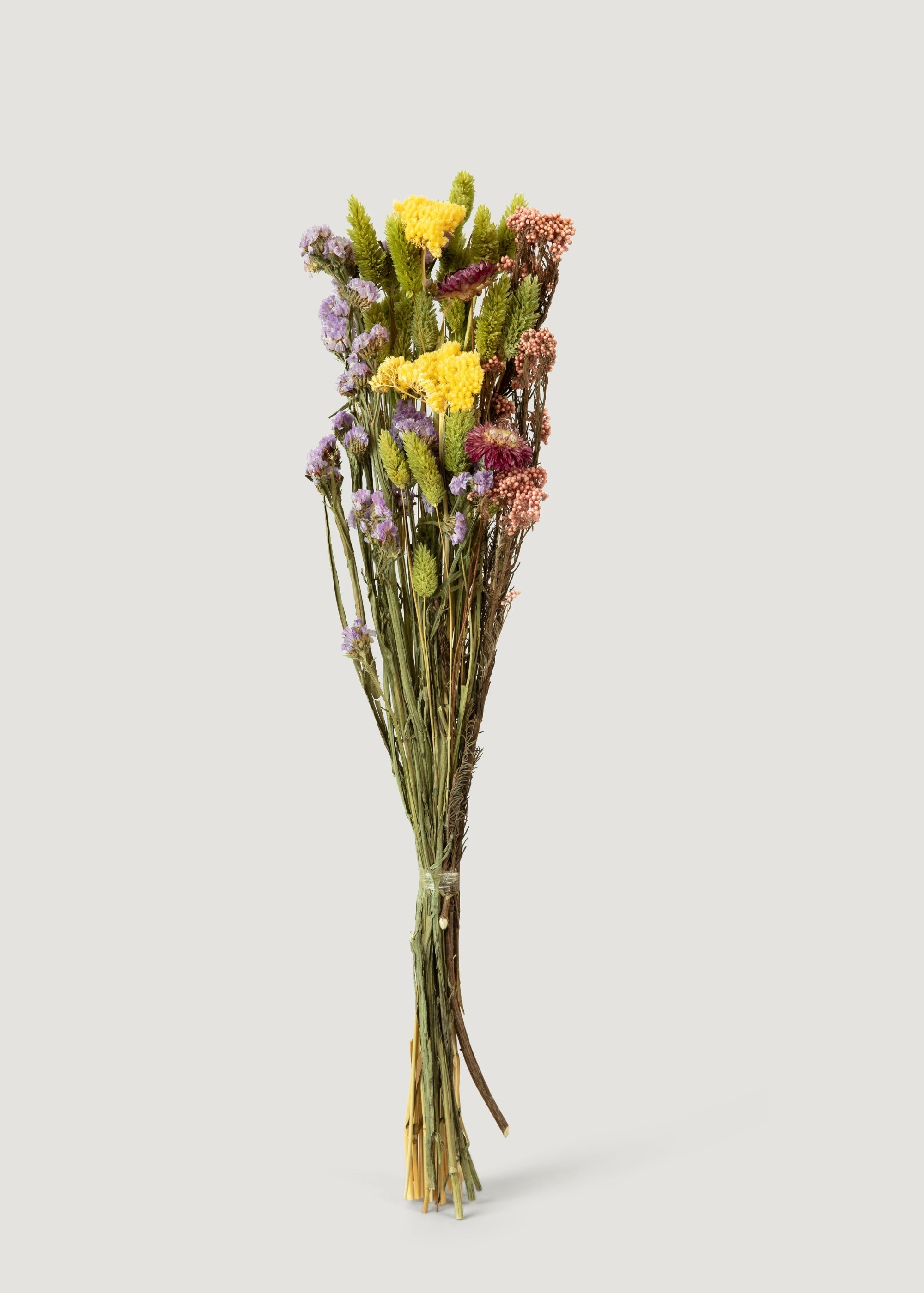 Pink and Purple Dried Floral Bundle of Preserved Flowers - 23.5"