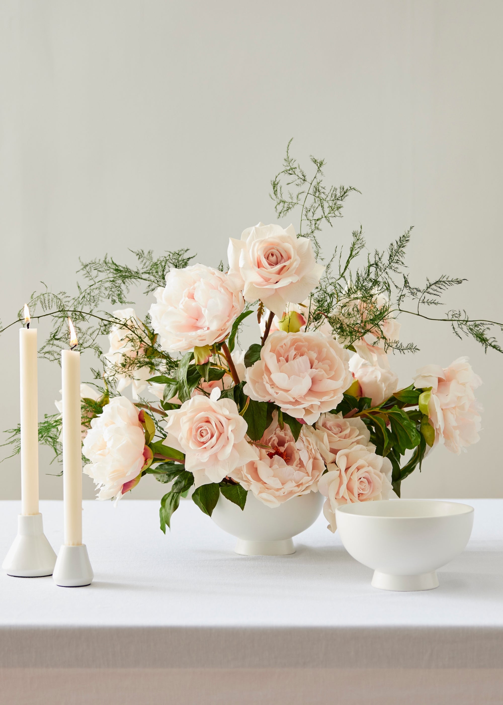 Real Touch Fake Flowers Blush Peony - 27"