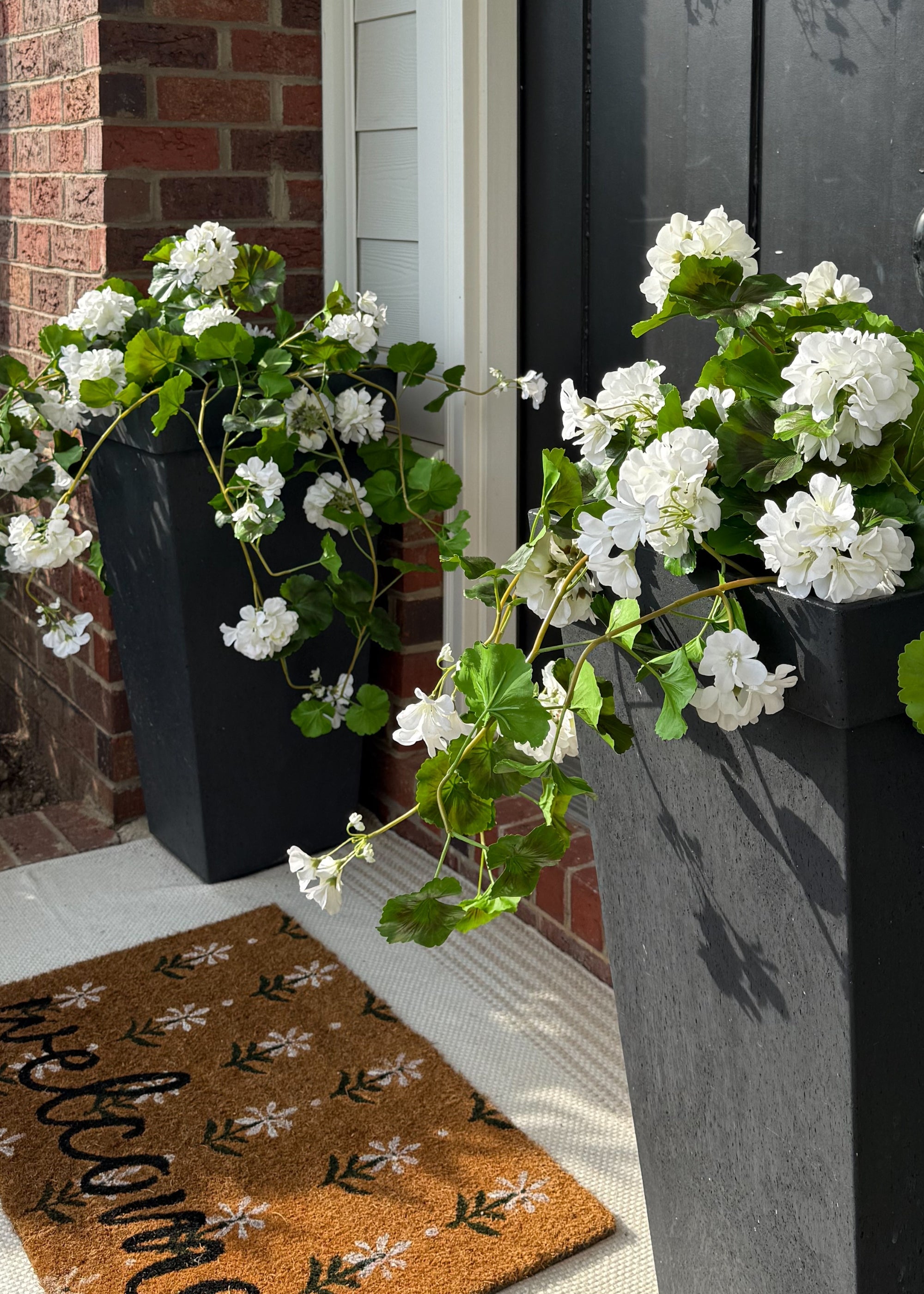 UV Treated Indoor/Outdoor Natural Touch Geranium Hanging Bush - 36"