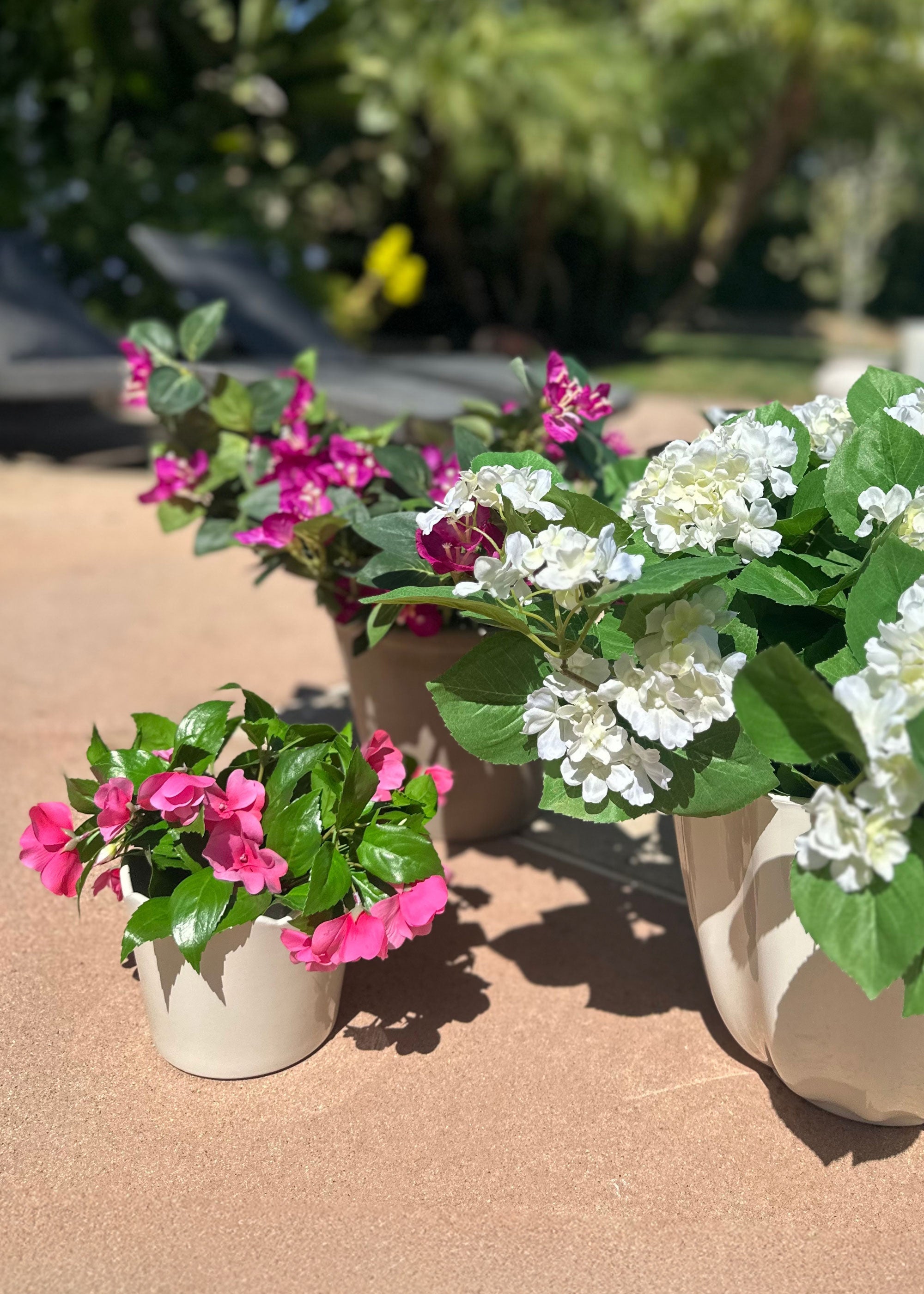 UV Treated Indoor/Outdoor Natural Touch Impatiens Bush - 10"