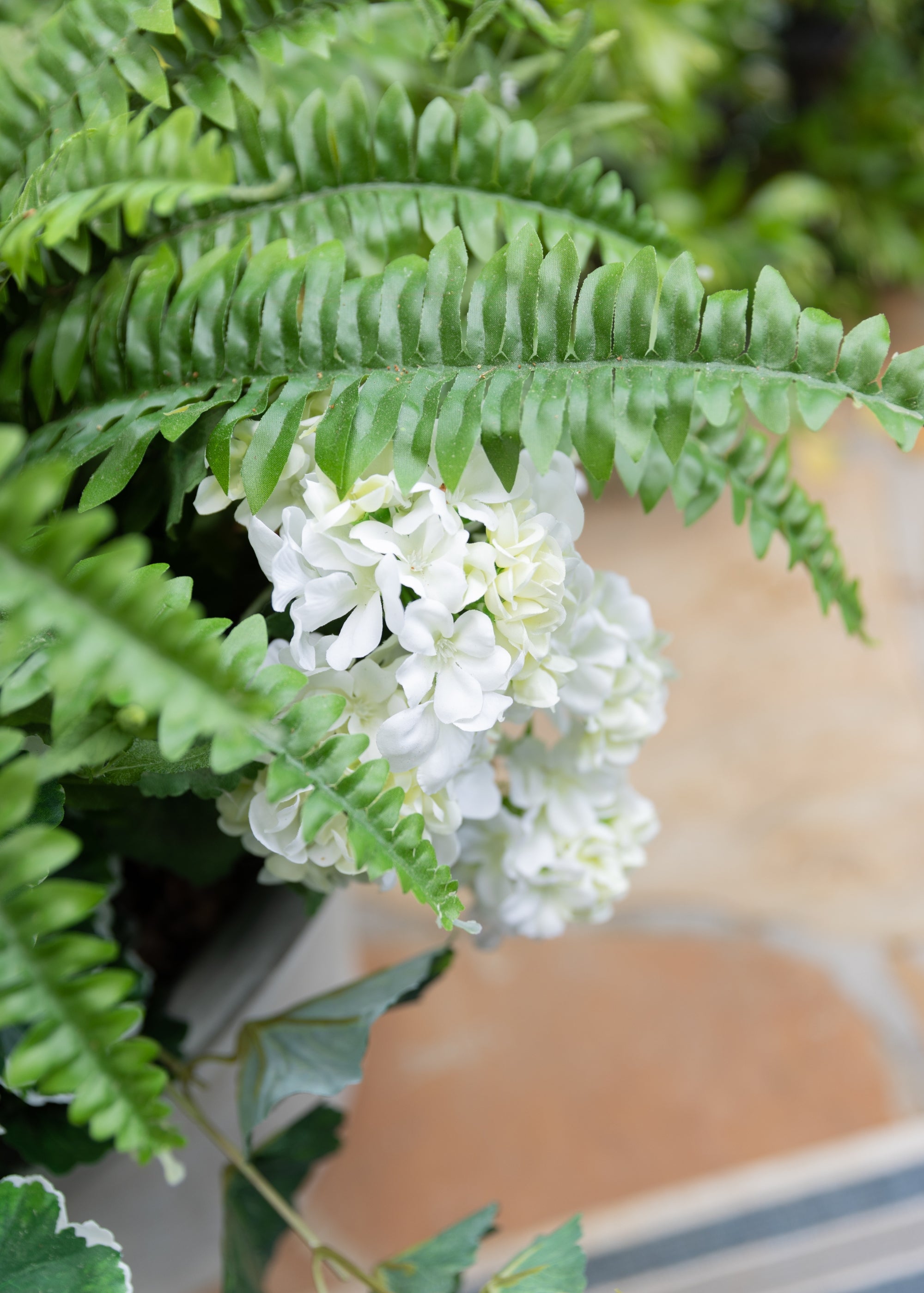 Large UV Resistant Outdoor Fake Boston Fern Plant - 38"