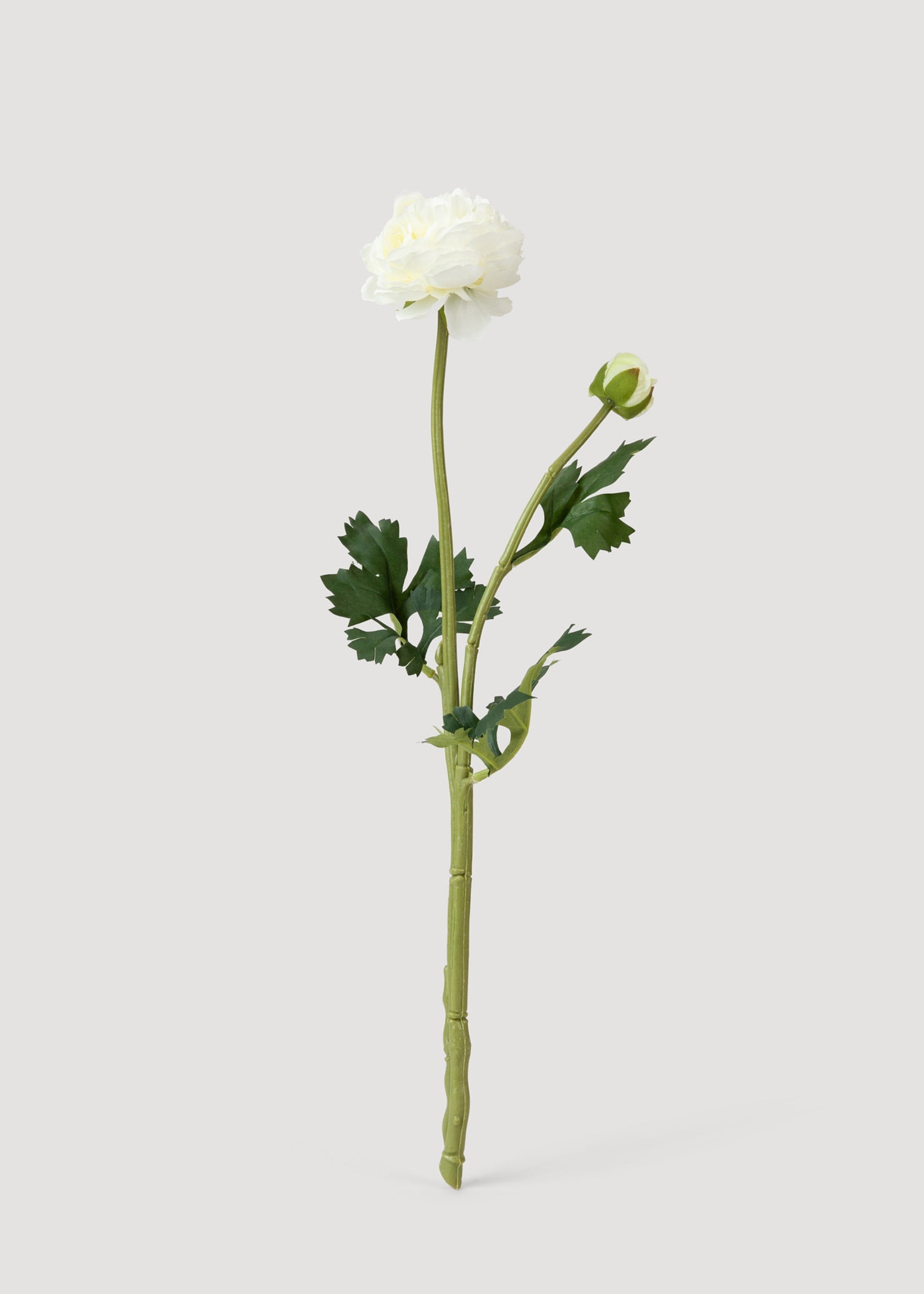 White Faux Ranunculus Flower - 18.75"