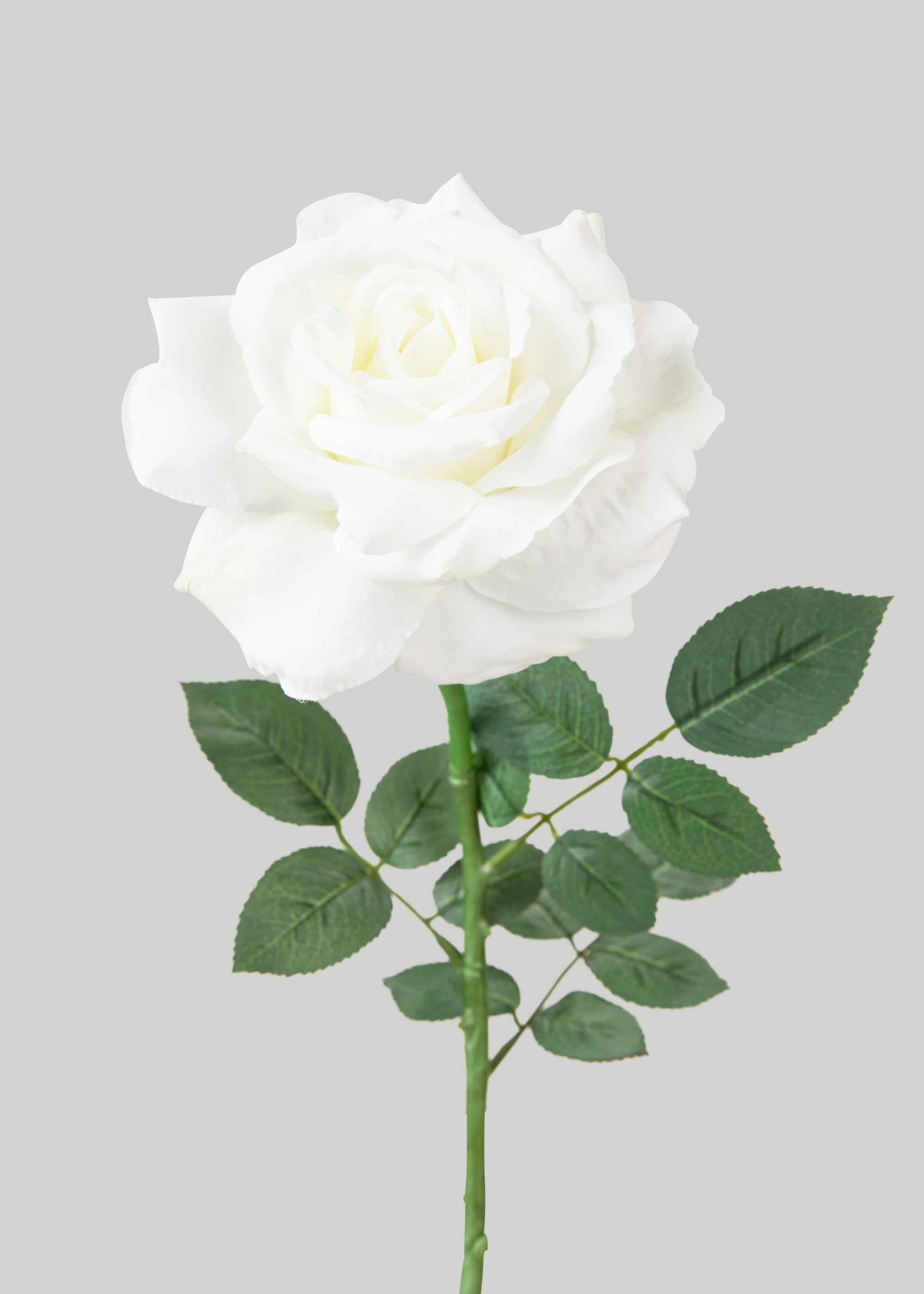 White Diana Rose Faux Flower - 26"