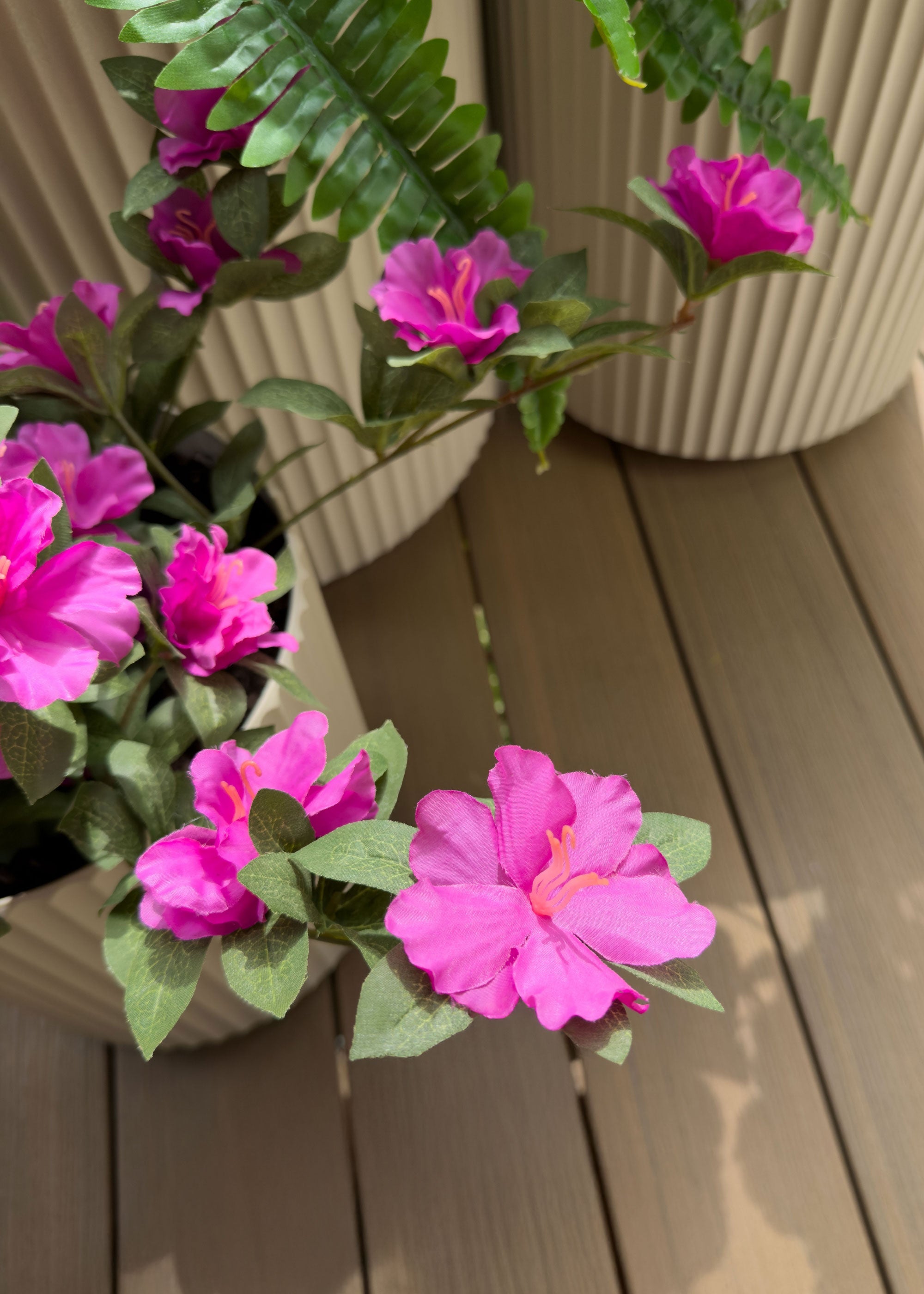 UV Treated Indoor/Outdoor Fake Azalea Hanging Bush - 24"
