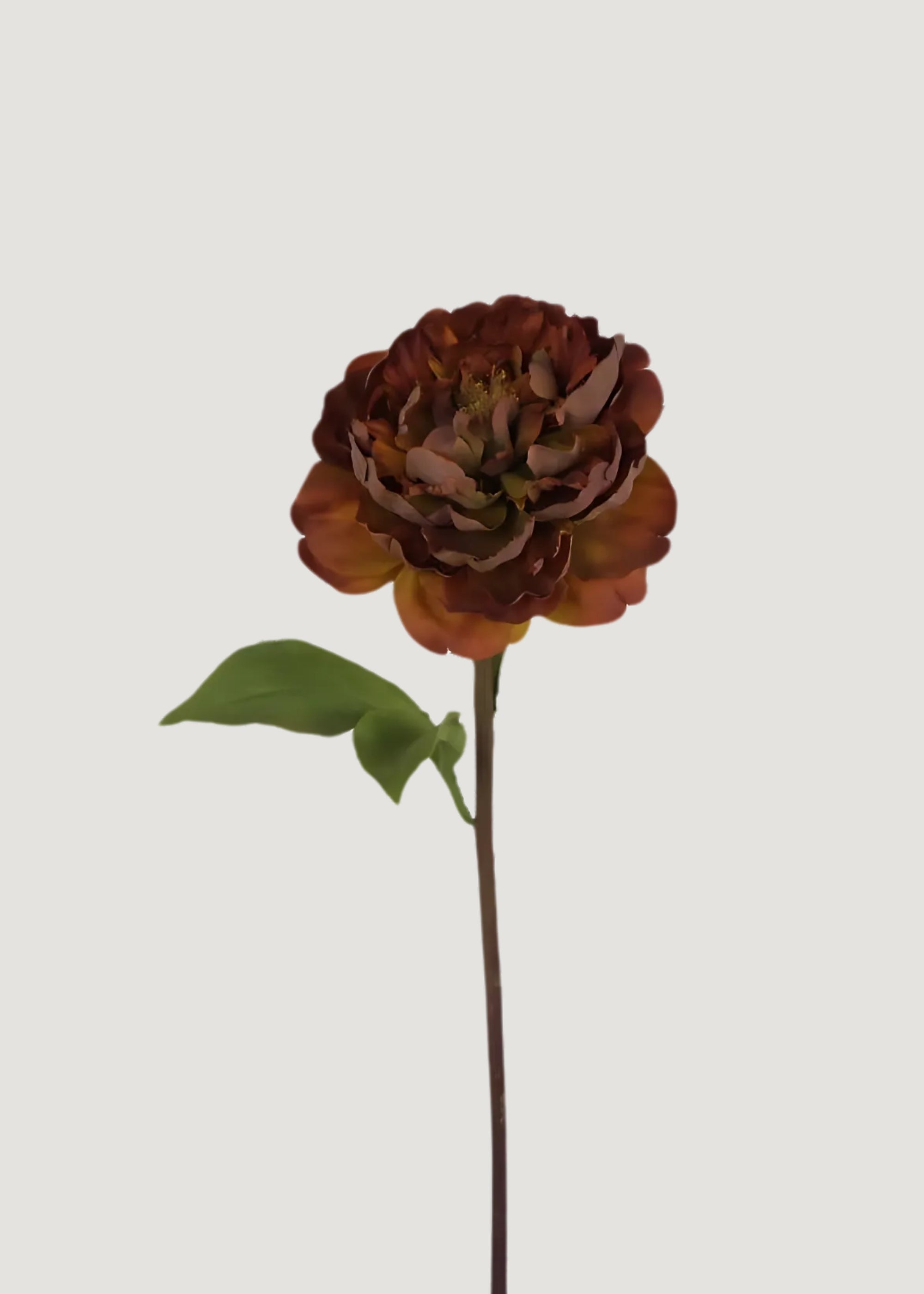 Artificial Peony in Fall Rust Hue - 32"