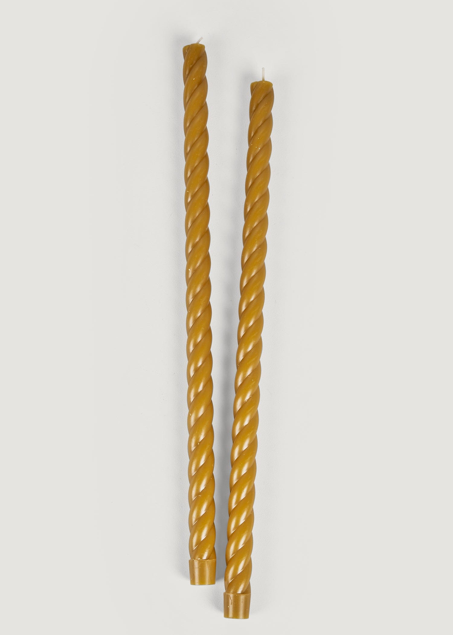 SABIGO Pack of 2 Rope Taper Candles in Caramel Hue - 18" - RadialPack of 2 Rope Taper Candles in Caramel Hue - 18"