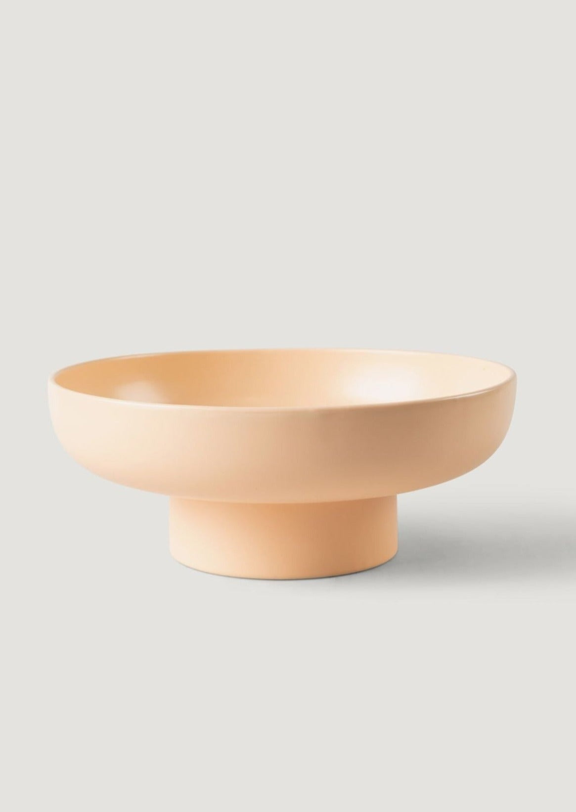 Large Cream Peach Compote - 14" Wide