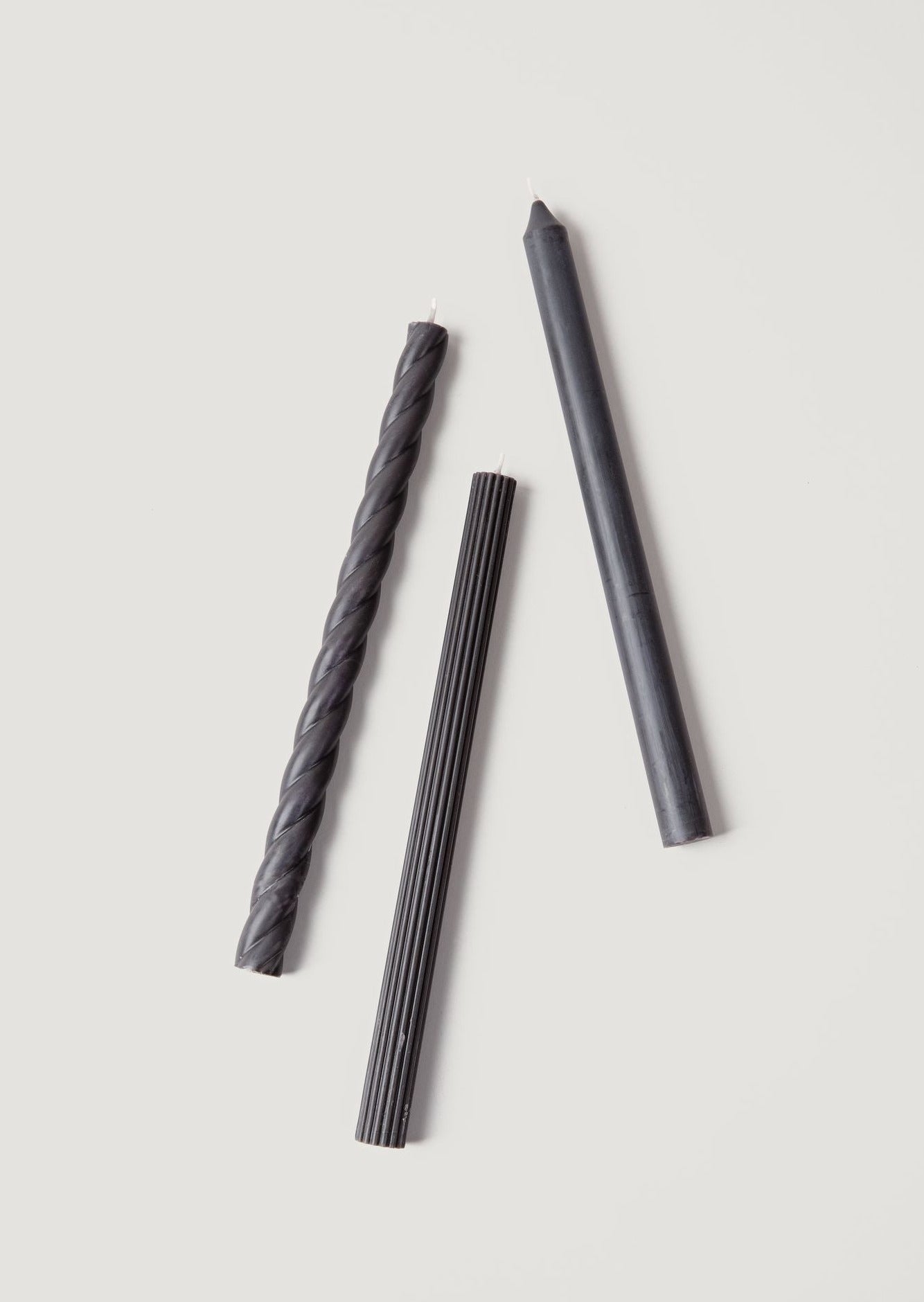 SABIGO Pack of 3 Taper Candles in Black - 11" - RadialPack of 3 Taper Candles in Black - 11"