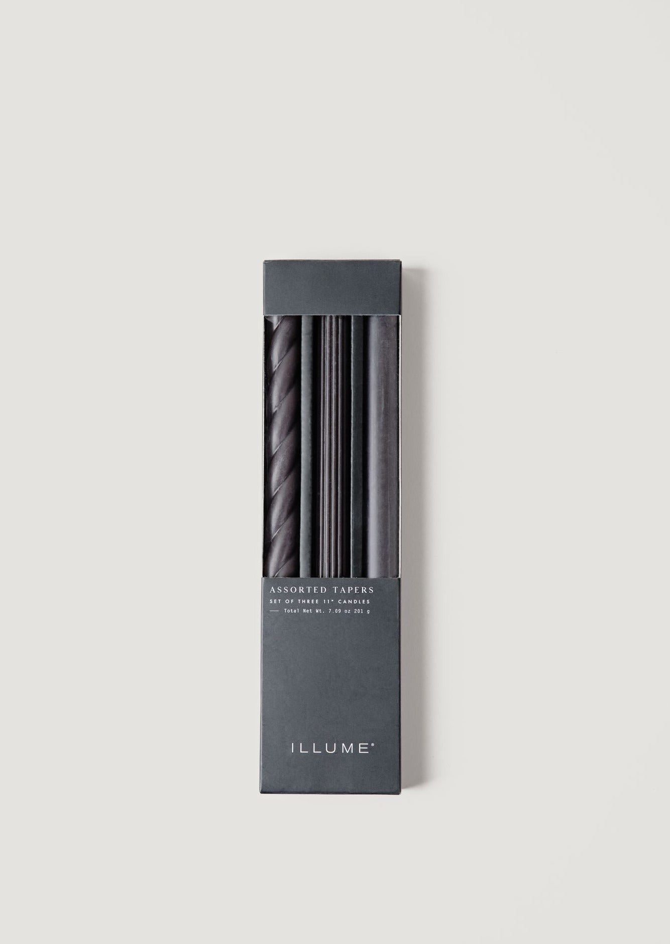 SABIGO Pack of 3 Taper Candles in Black - 11" - RadialPack of 3 Taper Candles in Black - 11"