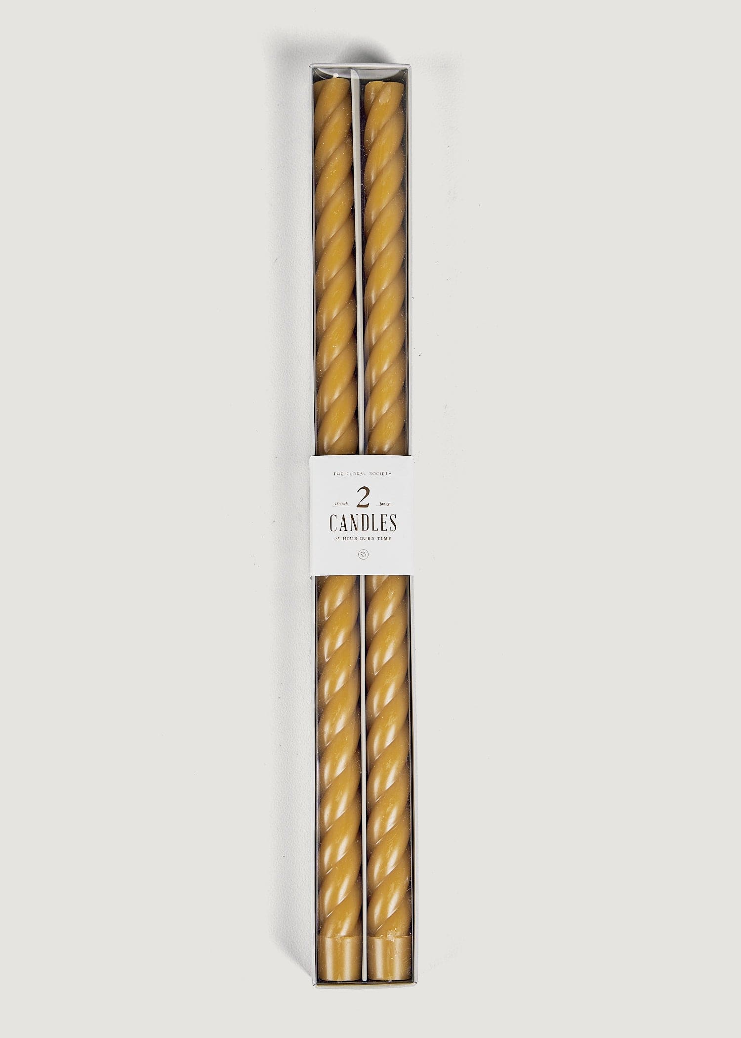SABIGO Pack of 2 Rope Taper Candles in Caramel Hue - 18" - RadialPack of 2 Rope Taper Candles in Caramel Hue - 18"