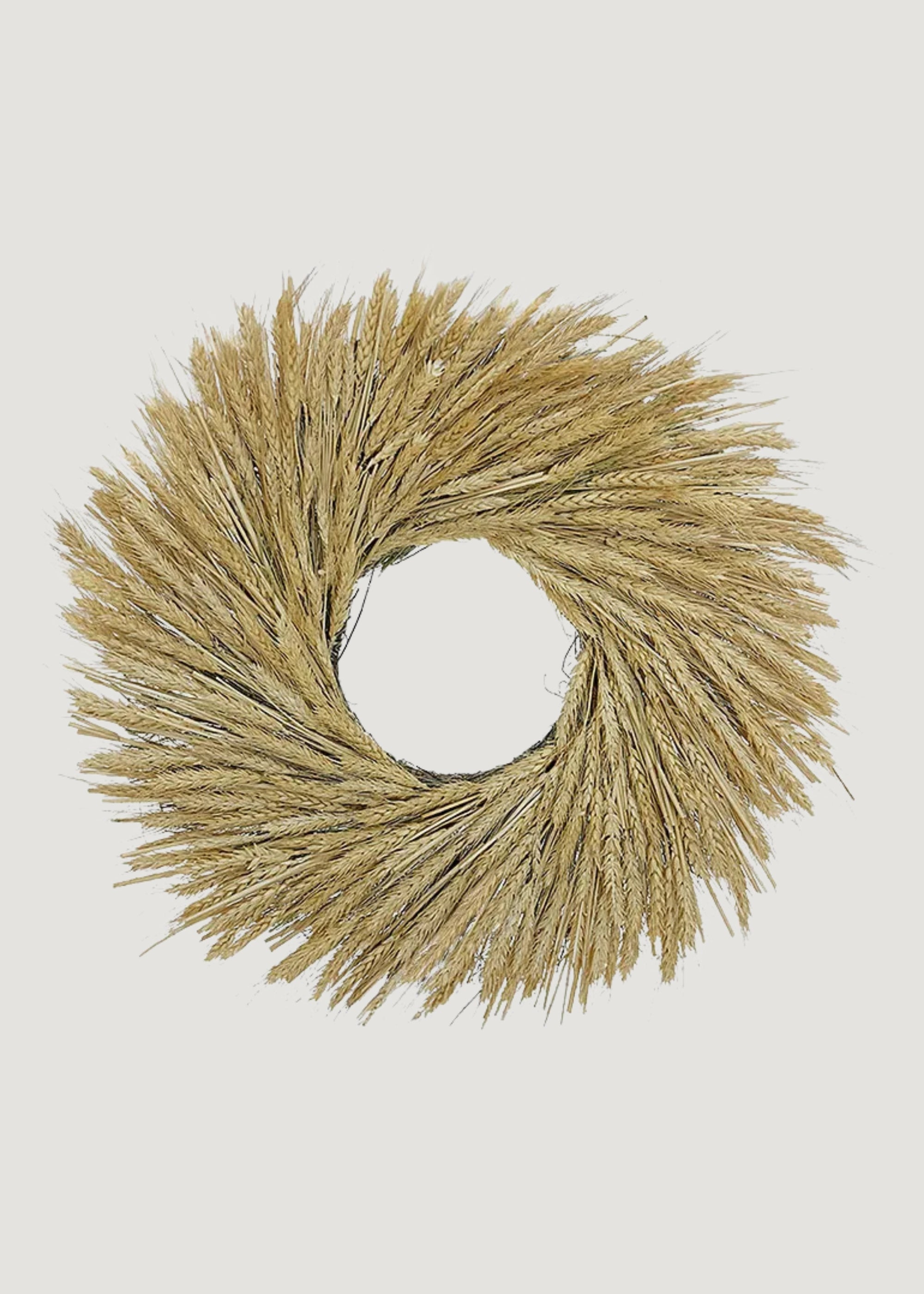 Natural Dried Wheat Wreath - 22"
