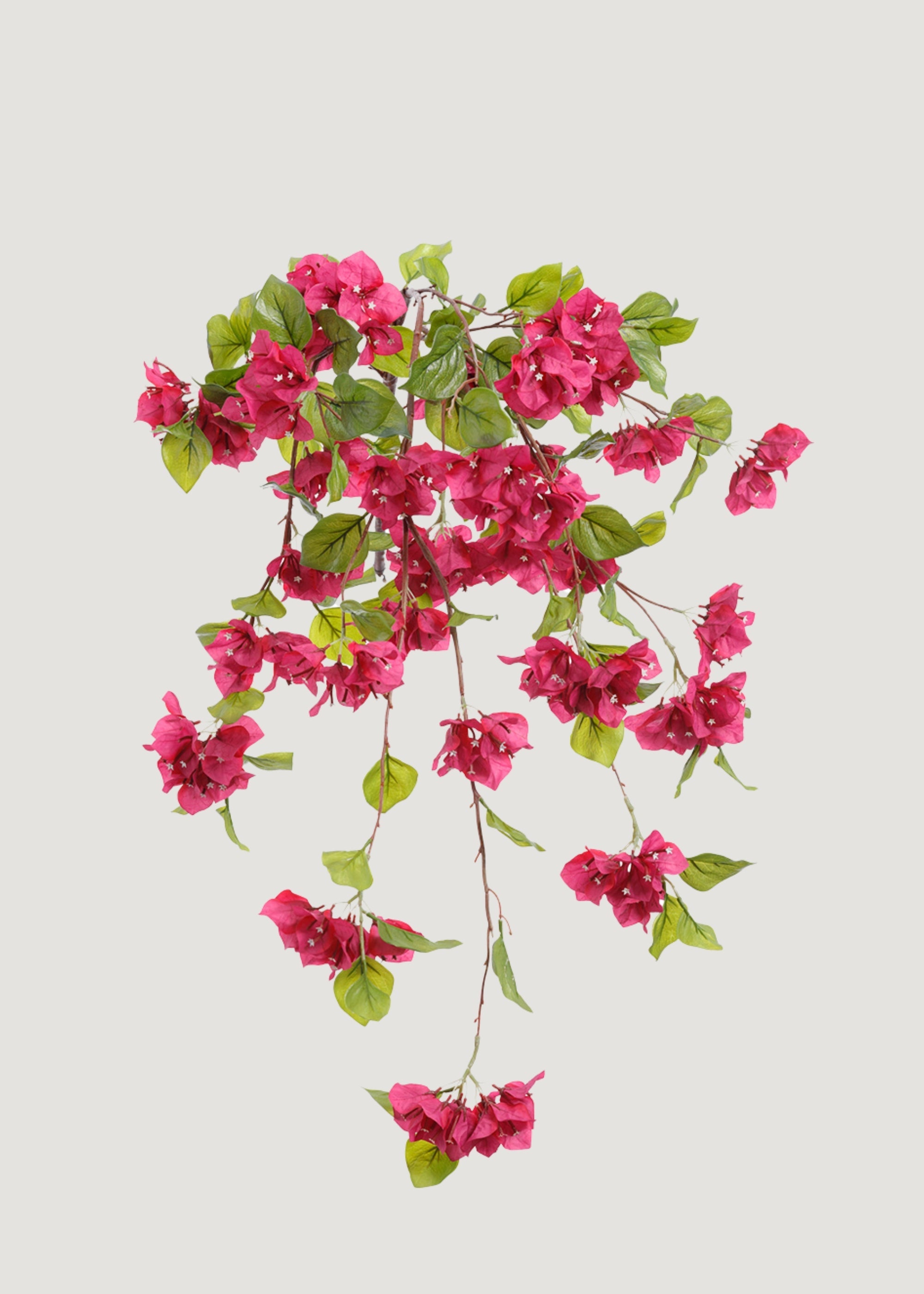 Fake UV Treated Indoor/Outdoor Bougainvillea Hanging Bush - 43"